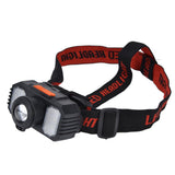 LED Headlight USB Charging Adjustable Zoom Dual Light Sources Waterproof Portable Headlight for Fishing Running - Close-Up Angle