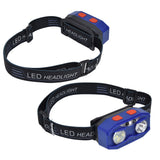 LED Headlamp Smart Switch Waving Induction USB Charging Waterproof Dual Light Source Adjustable Headband Light - Extra Image
