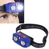 LED Headlamp Smart Switch Waving Induction USB Charging Waterproof Dual Light Source Adjustable Headband Light