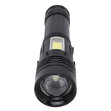 Glare Flashlight Super Bright Waterproof Zoomable with Power Display for Outdoor - Front View