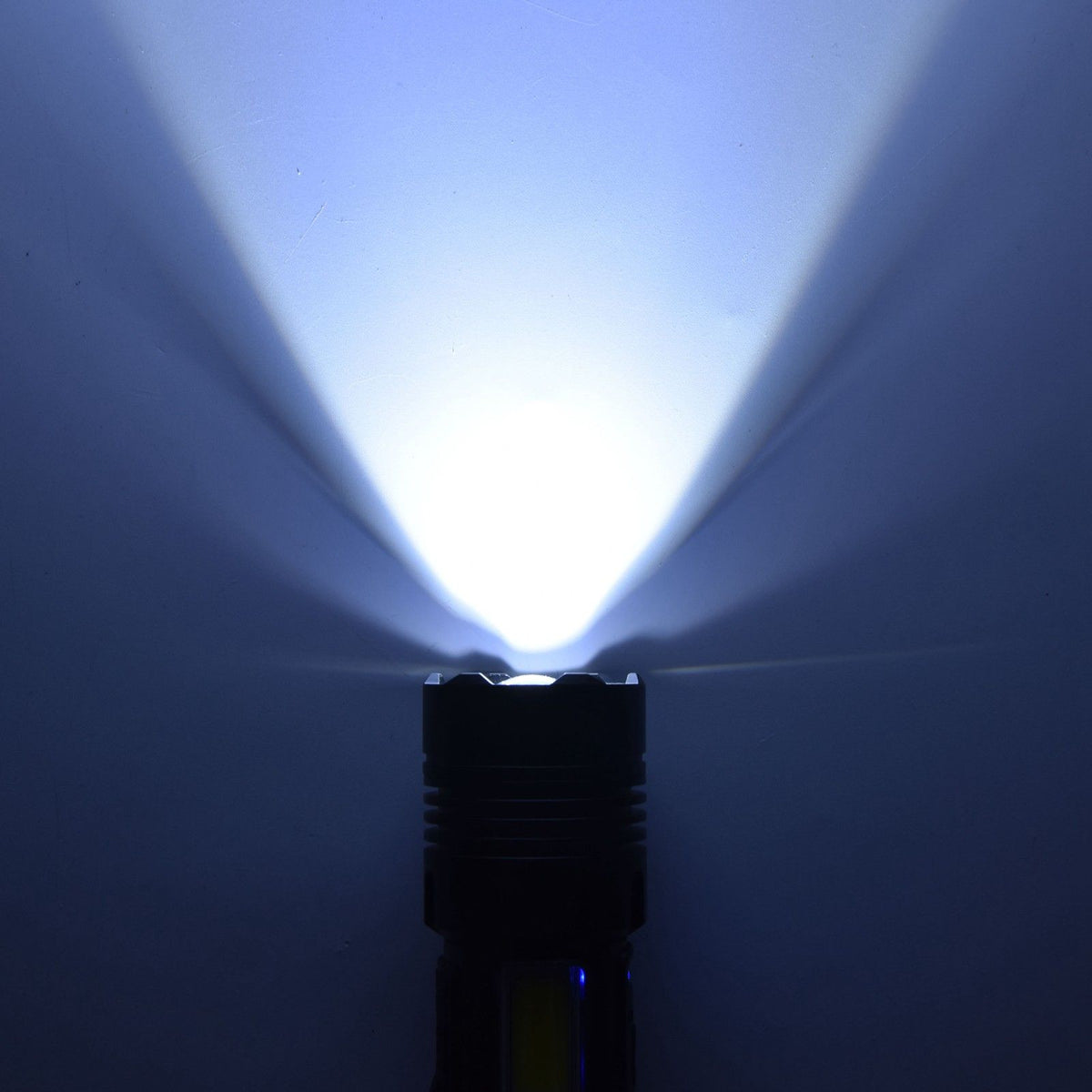 Glare Flashlight Super Bright Waterproof Zoomable with Power Display for Outdoor
