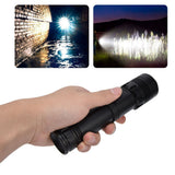 Glare Flashlight Super Bright Waterproof Zoomable with Power Display for Outdoor
