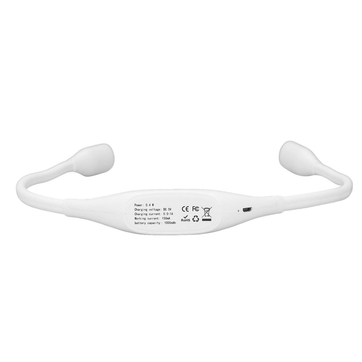 Neck Light USB Rechargeable 3 Brightness Levels 360° Flexible LED Neck Reading Lamp for Running RepairingWhite