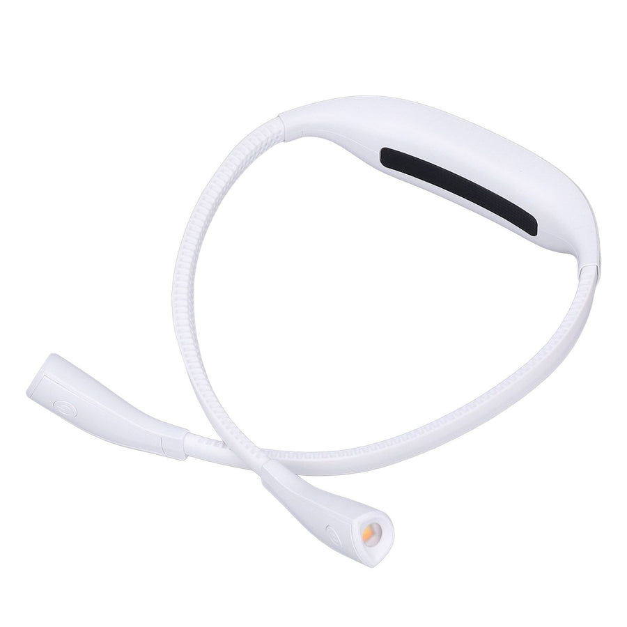 Neck Book Light USB Rechargeable Portable LED Neck Hanging Lamp for Reading RepairmentWhite