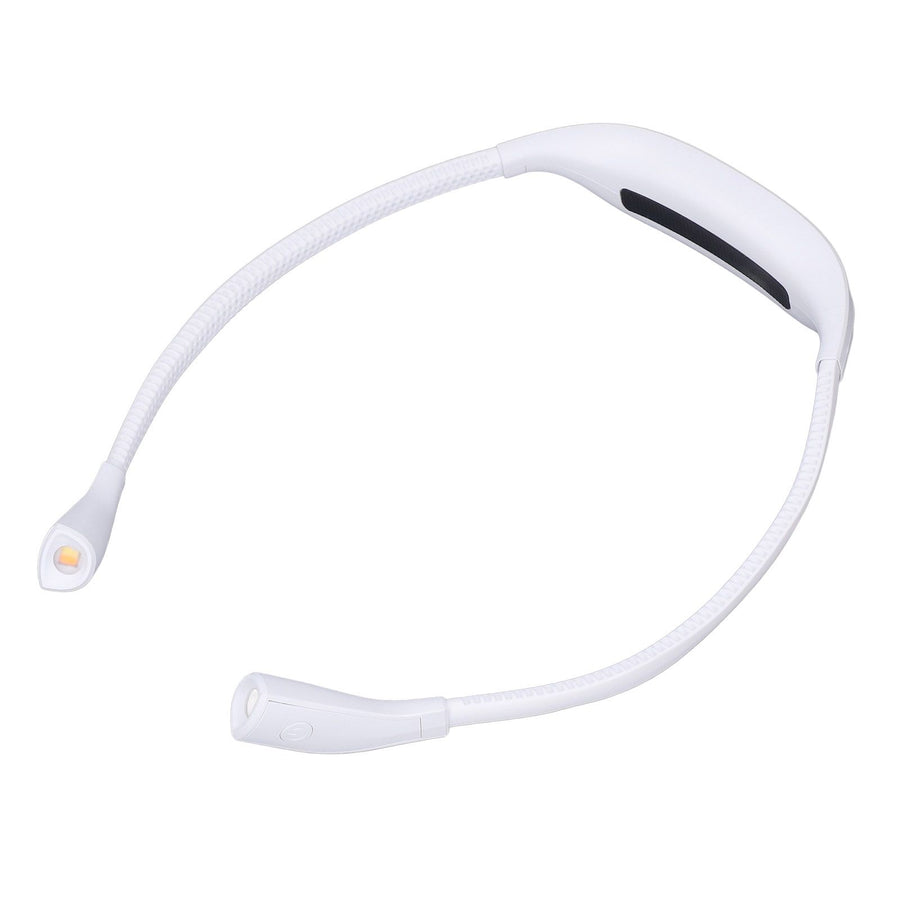 Neck Book Light USB Rechargeable Portable LED Neck Hanging Lamp for Reading RepairmentWhite
