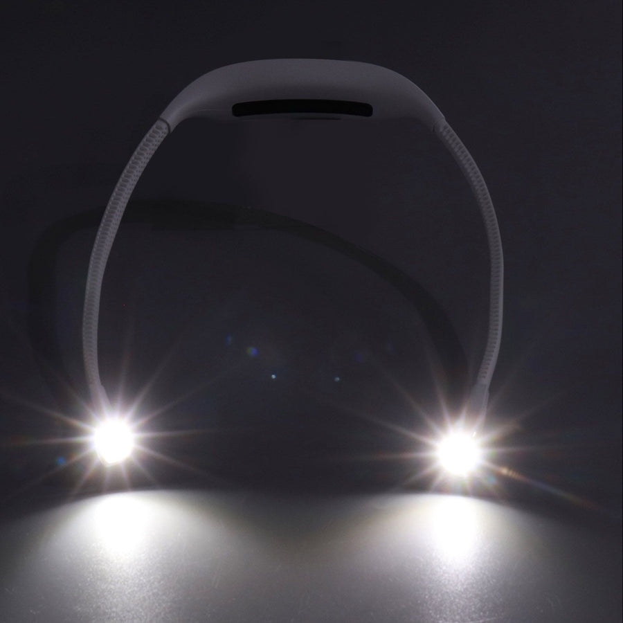 Neck Book Light USB Rechargeable Portable LED Neck Hanging Lamp for Reading RepairmentWhite