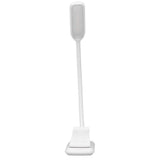 LED Desk Lamp Clip Design Three Level Adjustment Mini Foldable White USB Touch Table Light - Front View