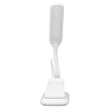 LED Desk Lamp Clip Design Three Level Adjustment Mini Foldable White USB Touch Table Light - Side View