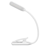 LED Desk Lamp Clip Design Three Level Adjustment Mini Foldable White USB Touch Table Light - 45-Degree Angle