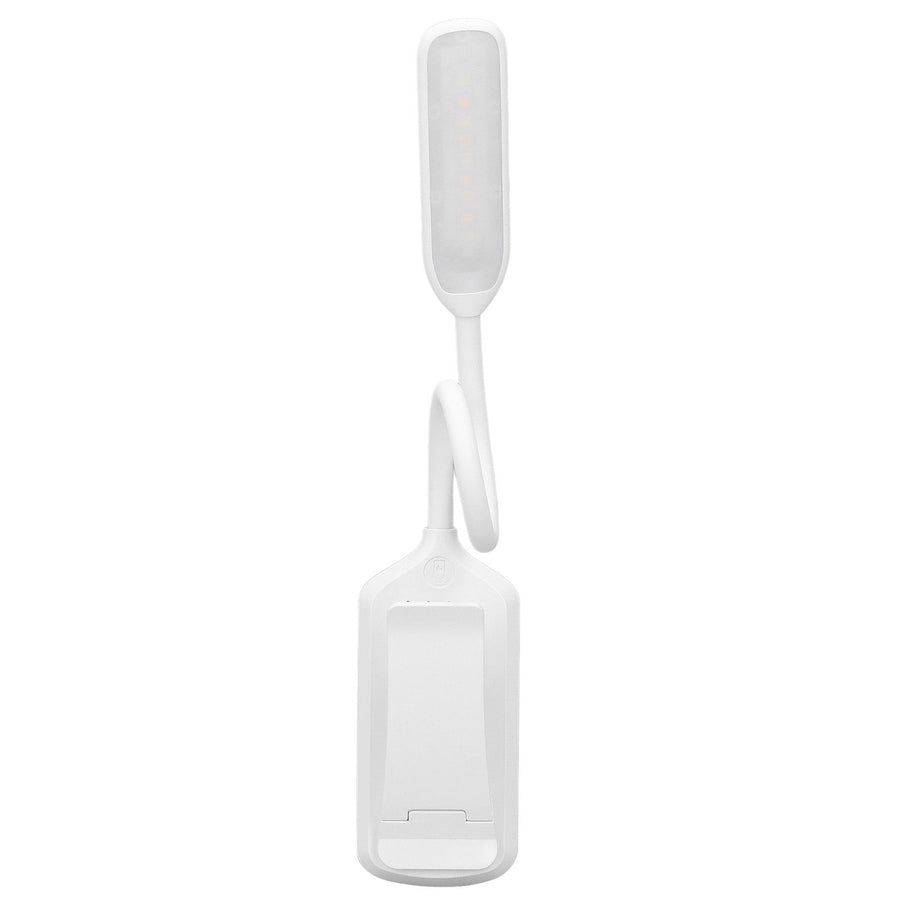 LED Desk Lamp Clip Design Three Level Adjustment Mini Foldable White USB Touch Table Light