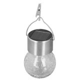 Hanging Solar Lights Glass Ball Shape Crack Pattern Energy Saving Solar Charging Automatic Sensing Bulbs for Outdoor - Side View