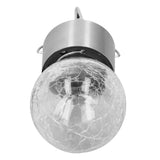 Hanging Solar Lights Glass Ball Shape Crack Pattern Energy Saving Solar Charging Automatic Sensing Bulbs for Outdoor - Low Angle