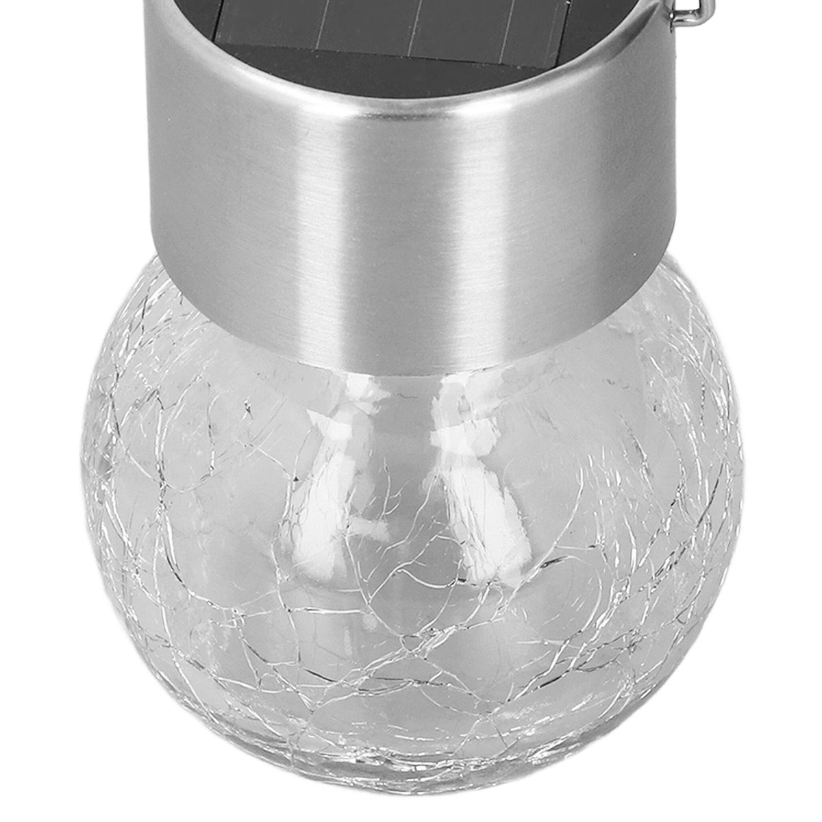 Hanging Solar Lights Glass Ball Shape Crack Pattern Energy Saving Solar Charging Automatic Sensing Bulbs for Outdoor