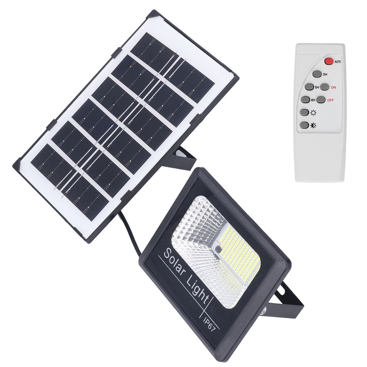100LED Outdoor Solar Flood Light IP67 Waterproof Solar Wall Lamp Remote Control Street Lamp for Garden 40W