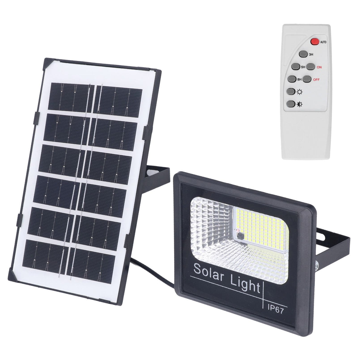 100LED Outdoor Solar Flood Light IP67 Waterproof Solar Wall Lamp Remote Control Street Lamp for Garden 40W