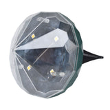 Solar Lawn Light Unique Diamond Design Waterproof LED Ground Insert Lamp for Courtyards Gardens Parks - Top-Down View