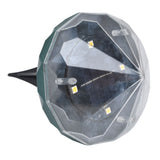 Solar Lawn Light Unique Diamond Design Waterproof LED Ground Insert Lamp for Courtyards Gardens Parks - 45-Degree Angle