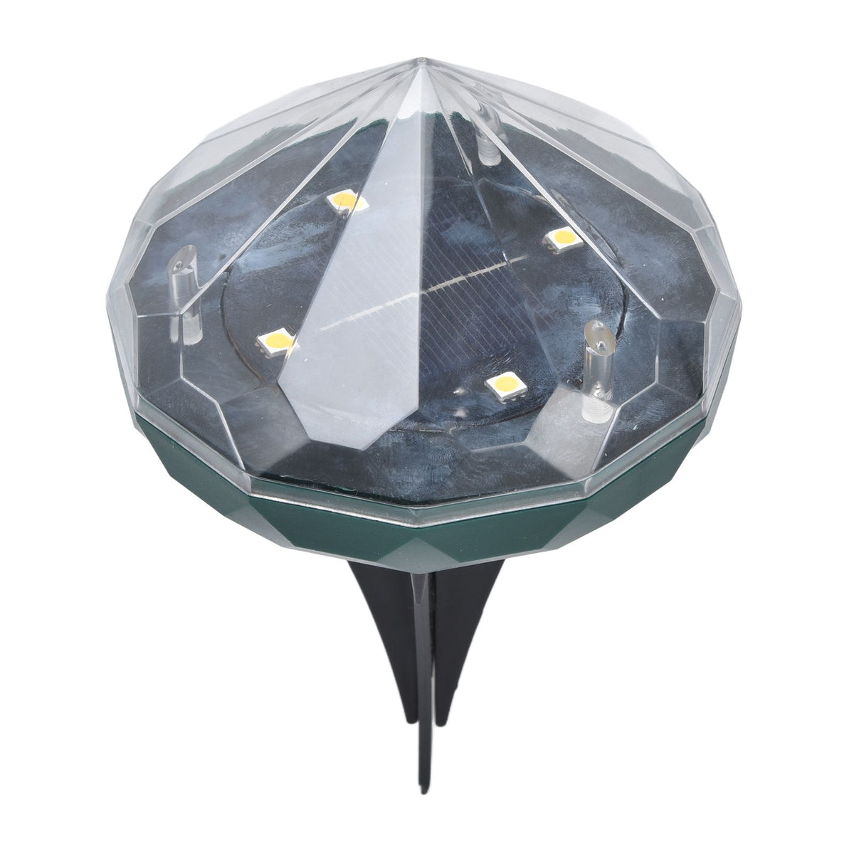 Solar Lawn Light Unique Diamond Design Waterproof LED Ground Insert Lamp for Courtyards Gardens Parks