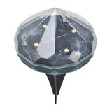 Solar Lawn Light Unique Diamond Design Waterproof LED Ground Insert Lamp for Courtyards Gardens Parks