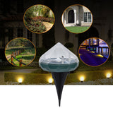 Solar Lawn Light Unique Diamond Design Waterproof LED Ground Insert Lamp for Courtyards Gardens Parks