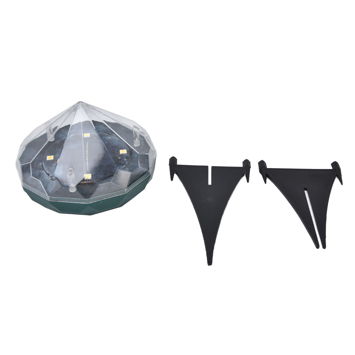 Solar Lawn Light Unique Diamond Design Waterproof LED Ground Insert Lamp for Courtyards Gardens Parks