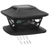 2set Solar Post Lights LED Lamp Beads 2 Color Lighting Rechargeable IP44 Waterproof PC Shell Fence Lights for Outdoor
