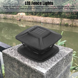 2set Solar Post Lights LED Lamp Beads 2 Color Lighting Rechargeable IP44 Waterproof PC Shell Fence Lights for Outdoor