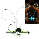 Reflective Running Vest LED USB Charging RGB 6 Colors Adjustable Lightweight Strong Light Waterproof Running Light Vest