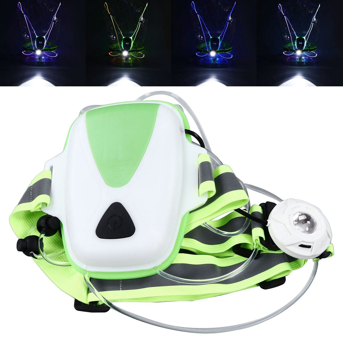 Reflective Running Vest LED USB Charging RGB 6 Colors Adjustable Lightweight Strong Light Waterproof Running Light Vest