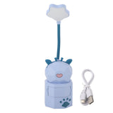 Kids Reading Light Cute Design USB Charging Warm Light 360 Degrees Gooseneck Adjustment Safe Material Kids LampPurple