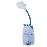 Kids Reading Light Cute Design USB Charging Warm Light 360 Degrees Gooseneck Adjustment Safe Material Kids LampPurple - Top-Down View