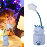 Kids Reading Light Cute Design USB Charging Warm Light 360 Degrees Gooseneck Adjustment Safe Material Kids LampPurple