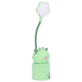 Kids Reading Light Cute Design USB Charging Warm Light 360 Degrees Gooseneck Adjustment Safe Material Kids LampGreen