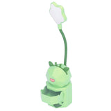 Kids Reading Light Cute Design USB Charging Warm Light 360 Degrees Gooseneck Adjustment Safe Material Kids LampGreen - Extra Image