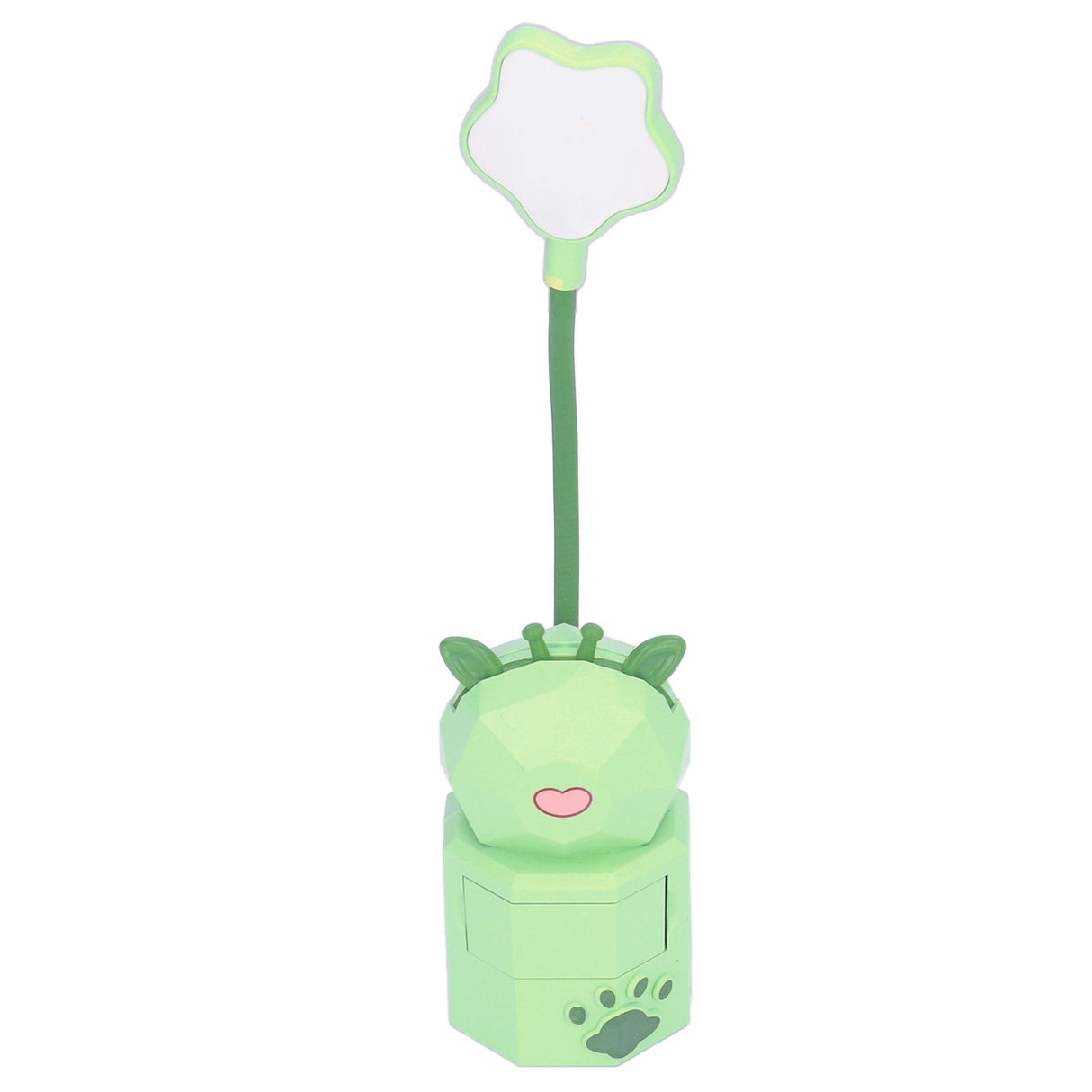 Kids Reading Light Cute Design USB Charging Warm Light 360 Degrees Gooseneck Adjustment Safe Material Kids LampGreen