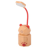 LED Cartoon Desk Lamp Eye Protection Reading Night Light USB Charging Table Lamp for Bedroom DormitoryYellow
