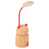 LED Cartoon Desk Lamp Eye Protection Reading Night Light USB Charging Table Lamp for Bedroom DormitoryYellow - Rear View