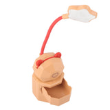 LED Cartoon Desk Lamp Eye Protection Reading Night Light USB Charging Table Lamp for Bedroom DormitoryYellow
