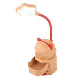 LED Cartoon Desk Lamp Eye Protection Reading Night Light USB Charging Table Lamp for Bedroom DormitoryYellow - Low Angle