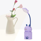 Kids Reading Light Cartoon Bunny USB Charging Omnidirectional Gooseneck Safe Durable Storage Box Warm Light Kids Desk LampPurple - Extra Image