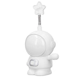 LED Desk Lamp 2 Lighting Modes Eye Protection USB Charging Astronaut Night Light with Pencil Sharpener for Home DeskWhite
