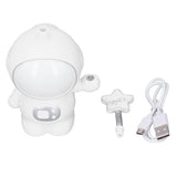 LED Desk Lamp 2 Lighting Modes Eye Protection USB Charging Astronaut Night Light with Pencil Sharpener for Home DeskWhite
