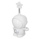 LED Desk Lamp 2 Lighting Modes Eye Protection USB Charging Astronaut Night Light with Pencil Sharpener for Home DeskWhite