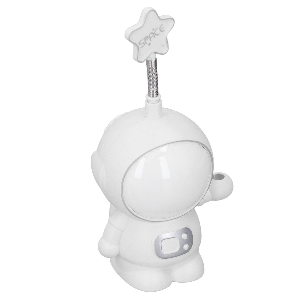 LED Desk Lamp 2 Lighting Modes Eye Protection USB Charging Astronaut Night Light with Pencil Sharpener for Home DeskWhite