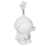LED Desk Lamp 2 Lighting Modes Eye Protection USB Charging Astronaut Night Light with Pencil Sharpener for Home DeskWhite