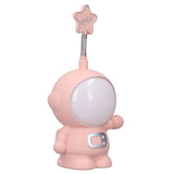 LED Desk Lamp 2 Lighting Modes Eye Protection USB Charging Astronaut Night Light with Pencil Sharpener for Home DeskPink