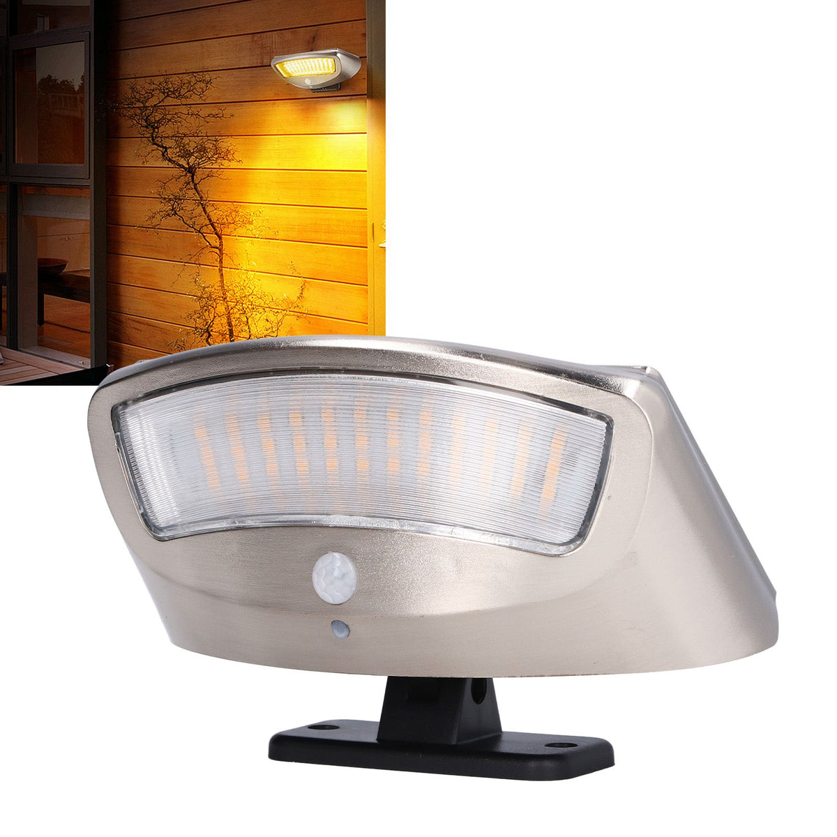 Solar Wall Lamp Super Bright 4 Modes Motion Sensing 600LM LED Solar Light for Outdoor Courtyard