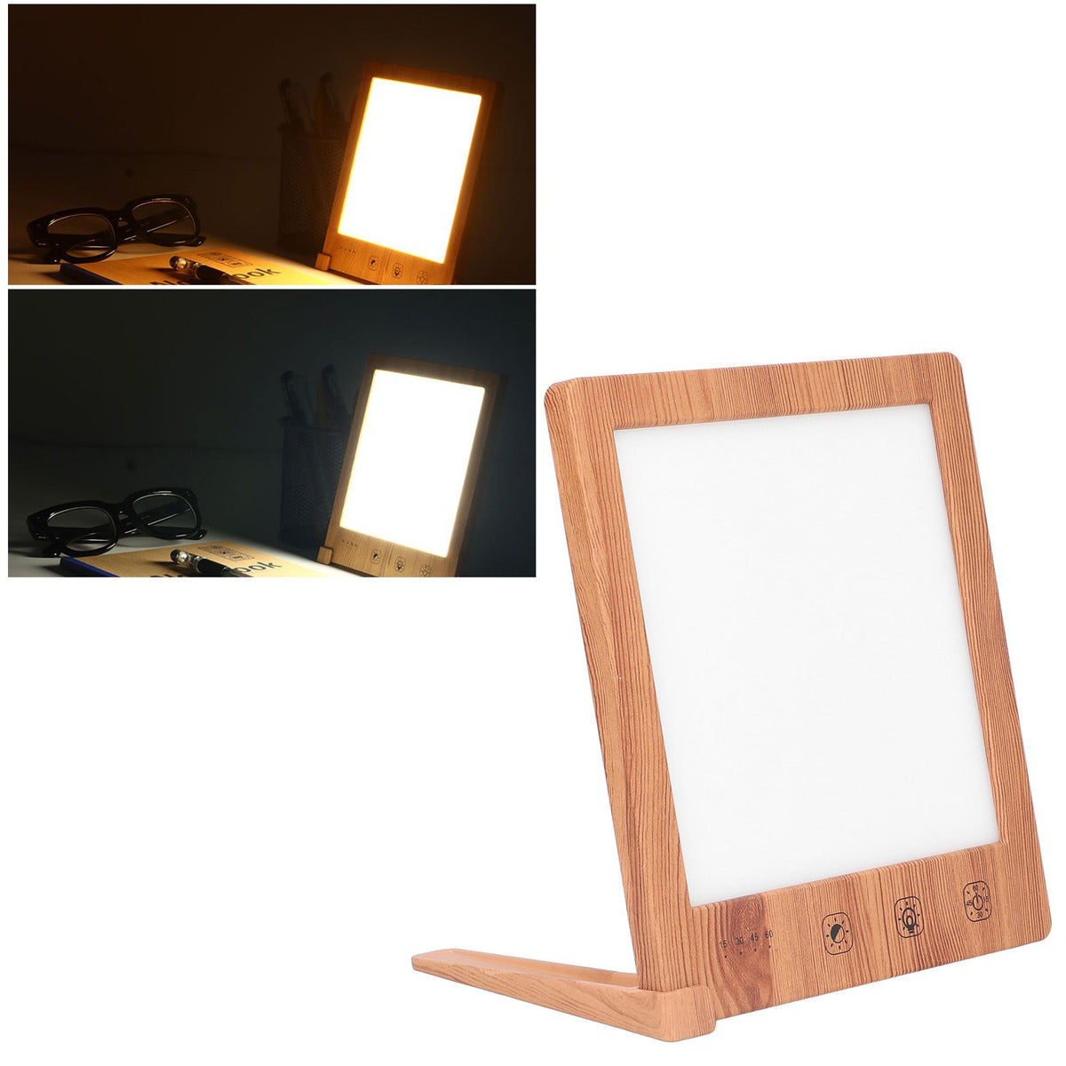 Light Therapy Lamp Full Spectrum 10000LX LED Phototherapy Light Dimmable Timing Touch Control Sunlight Lamp
