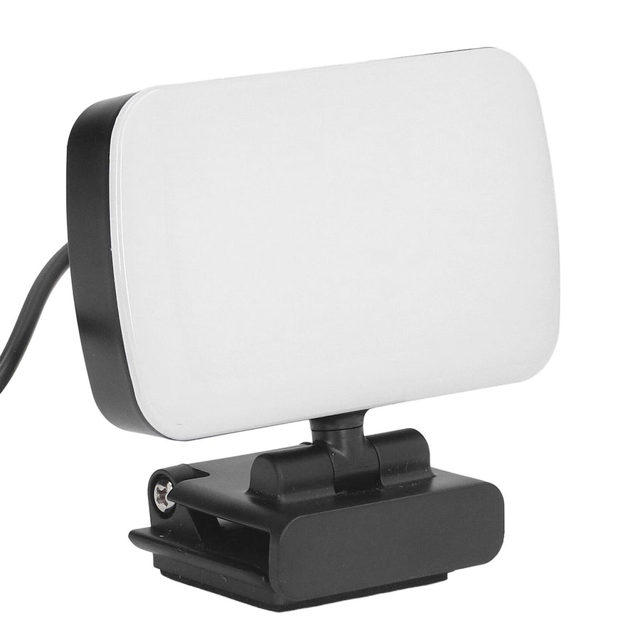LED Fill Lights Clip On Type 360° Rotatable 10 Levels Adjustable Lamp for Video Conference