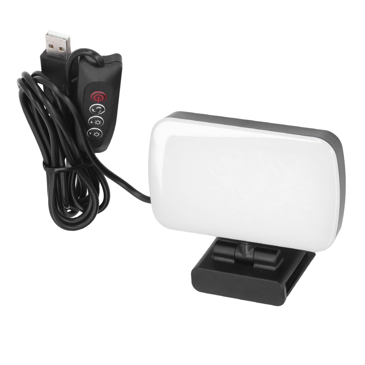 LED Fill Lights Clip On Type 360° Rotatable 10 Levels Adjustable Lamp for Video Conference